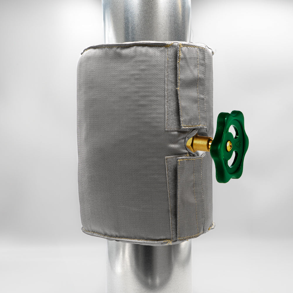 Gewebedämmkappe Flanscharmatur und Ventile mit Ventil