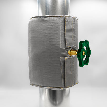 Gewebedämmkappe Flanscharmatur und Ventile mit Ventil