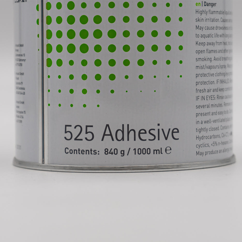 525 Adhesive Schriftzug auf Armaflex Kleberdose für Kautschukdämmung