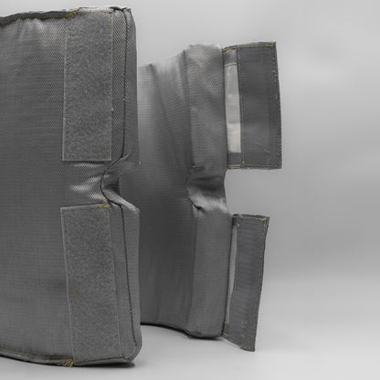 Gewebedämmkappe Flanscharmatur und Ventile offen