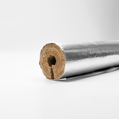Knauf-PS-Pro-Alu-Rohrschale-alukaschiert-Thermo-Tek-Steinwolle-detail-seite-schräg