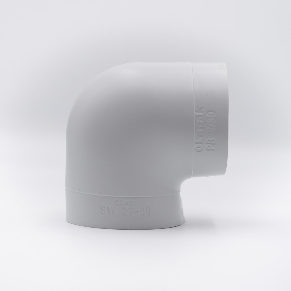 Rohrummantelung PVC Folie hellgrau Armacell Okapak Bogen 90° Isolierung seitlich