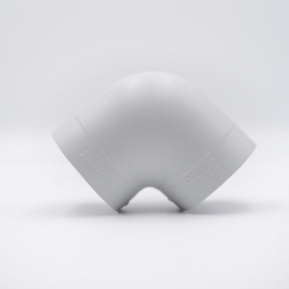 Rohrummantelung PVC Folie hellgrau Armacell Okapak Bogen 90° Isolierung seitlich gekippt