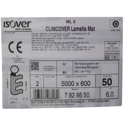 Waermedaemmung-Isover-climcover-lamella-mat-ml3-30mm-isolierung-alukaschiert-steinwolle-lueftungsanlage-lamellenmatte-50-mm-alucoat-lamellenmatte-lamellmatta-lamellimatto-alu-beschichtet-daten